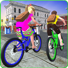 Kids School Time Bicycle Race-icoon