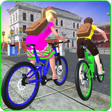 Kids School Time Bicycle Race-icoon