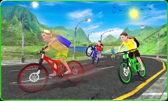 Kids School Time Bicycle Race capture d'écran 2