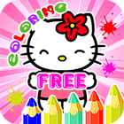 Kids Coloring Book For Kitty Cat biểu tượng