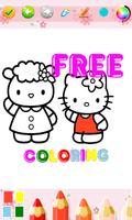 Kidss Coloring Book For Kitty Cat 截图 1