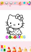 Kids Coloring Book For Kitty Cat capture d'écran 2