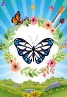 Butterfly - Coloring book Poster