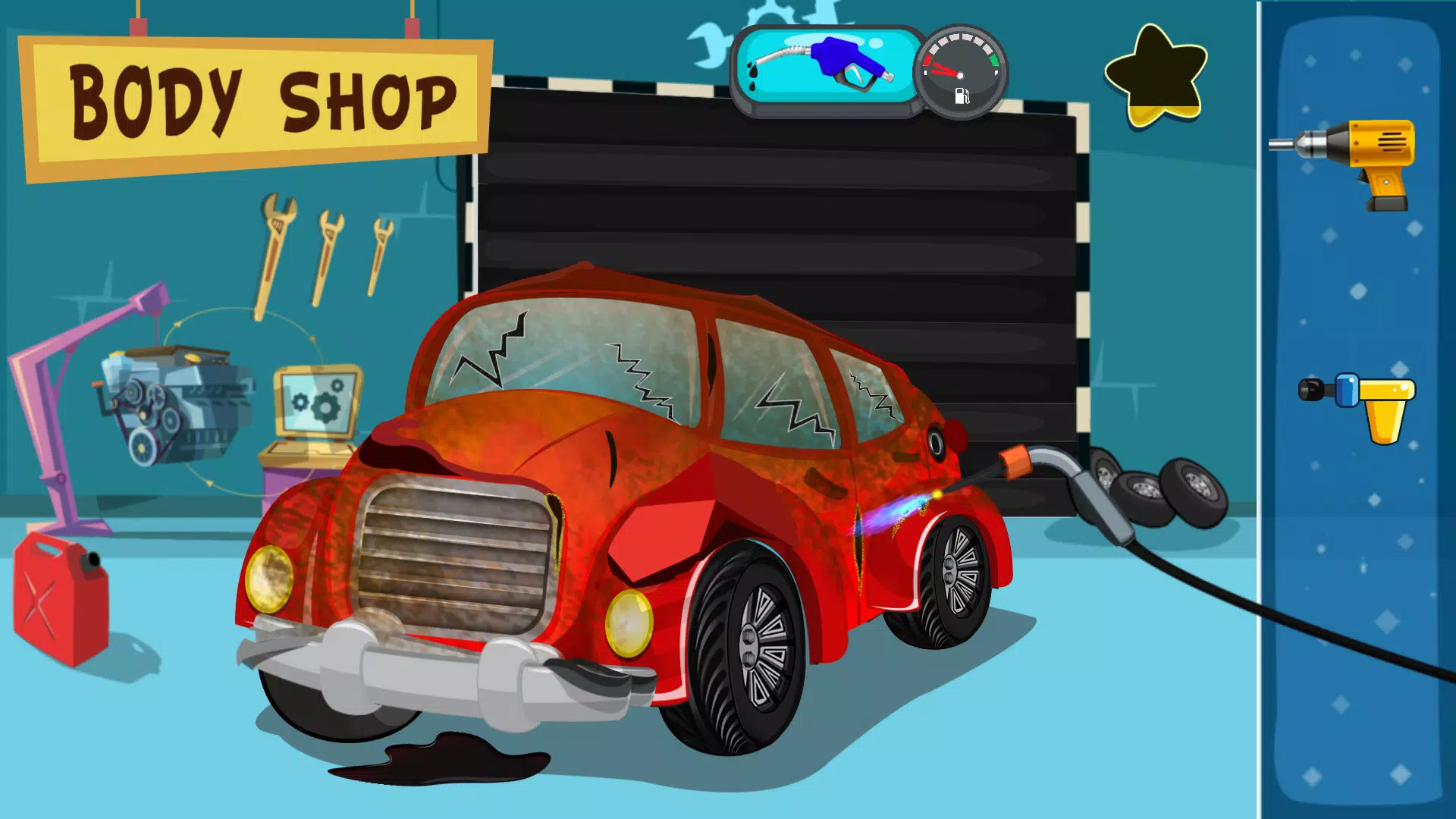 Lavagem de carros e oficinas : jogo educativo para crianças - carwash para  carros