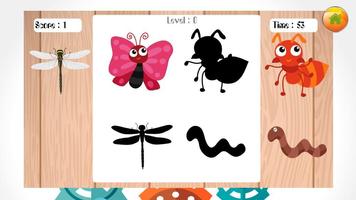 Kid insects Shapes Puzzle Game screenshot 1