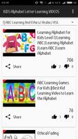 Alphabets and Number VIDEO Learning App for KIDS اسکرین شاٹ 1