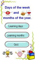 Learn days of week and months poster