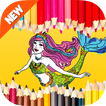 Coloring for barbie Mermaid