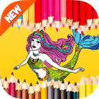 Coloring for barbie Mermaid иконка