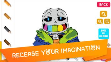 Coloring for Sans Undertale पोस्टर