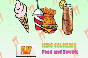 Kids Coloring Food โปสเตอร์