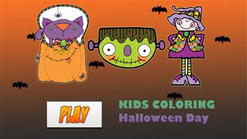 Kids Coloring Halloween Affiche