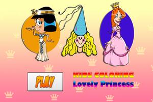 Niños para colorear princesa Poster