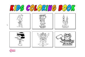 Niños para colorear princesa captura de pantalla 1