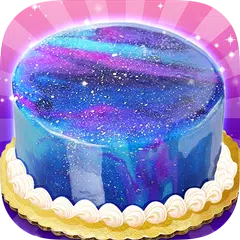 Galaxy Mirror Glaze Cake - Sweet Desserts Maker APK download