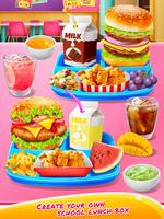 School Lunch Food - Burger, Popcorn Chicken & Milk capture d'écran 2