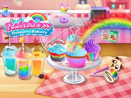 Rainbow Desserts Bakery Party Poster