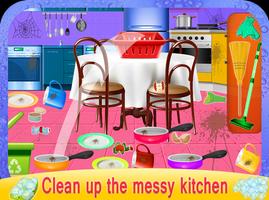 Girls House Dish Washing Kitch स्क्रीनशॉट 1