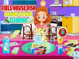 Girls House Dish Washing Kitch syot layar 2