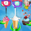 Ice Cream Cone Cupcake Factory: Candy Maker Games