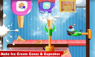 Nhà máy cupcake hình nón kem: nhà sản xuất kẹo trò ảnh chụp màn hình 2