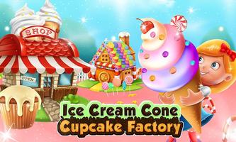 Nhà máy cupcake hình nón kem: nhà sản xuất kẹo trò ảnh chụp màn hình 3