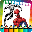 آیکون‌ Coloring page for the amazing spider hero