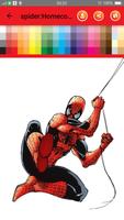 پوستر Coloring page for the amazing spider hero