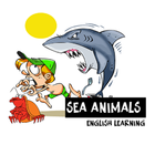 Sea animals english language-icoon