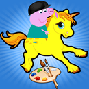 Unicorn kids paintbox activity APK