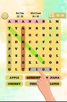 Poster Word Search Fruit Name Puzzle