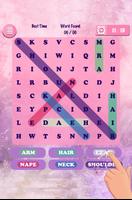 Word Search Puzzle Body Parts Affiche