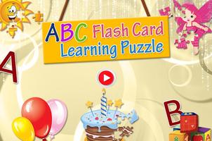 ABC Flash Card Learning Puzzle الملصق
