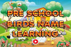 Pre School Games Birds Name poster