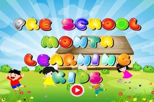 Poster Pre School Learn Months Game