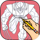 how to draw Wolverine icono
