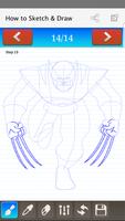 how to draw Wolverine Affiche