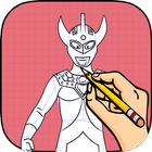 how to draw Ultraman icono