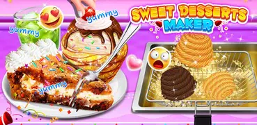 Churro Ice Cream & Sweet Cookie Cake - Yummy Food