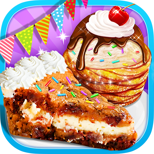 Churro Ice Cream & Sweet Cookie Cake - Yummy Food