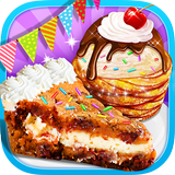 Churro Ice Cream & Sweet Cookie Cake - Yummy Food icône