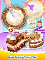 Churro Ice Cream & Sweet Cookie Cake - Yummy Food Affiche
