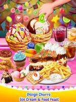 Churro Ice Cream & Sweet Cookie Cake - Yummy Food capture d'écran 2