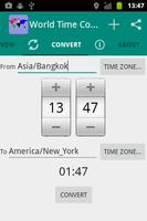 World Time Zone Converter স্ক্রিনশট 1