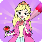 Princess Coloring Wonderland: Fairy Tale World icône