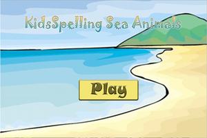 Spelling Words mer animale Affiche