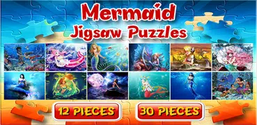Mermaid Jigsaw Puzzles Brain Games for Kids FREE