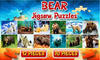 Bears Jigsaw Puzzles Brain Games for Kids FREE پوسٹر