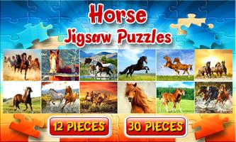 Cheval jeux puzzle gratuit Affiche