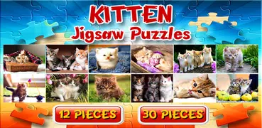 Kitten Cat Jigsaw Puzzles Brain Game for Kids Free